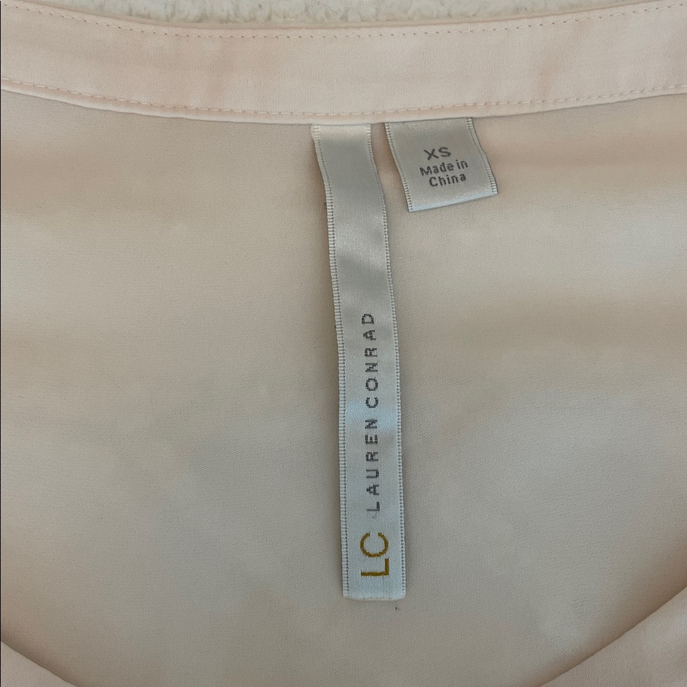 LC Lauren Conrad Pale Blush Pink Bow Front Camisole - Picture 5 of 5